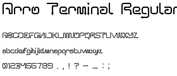 Arro Terminal Regular font